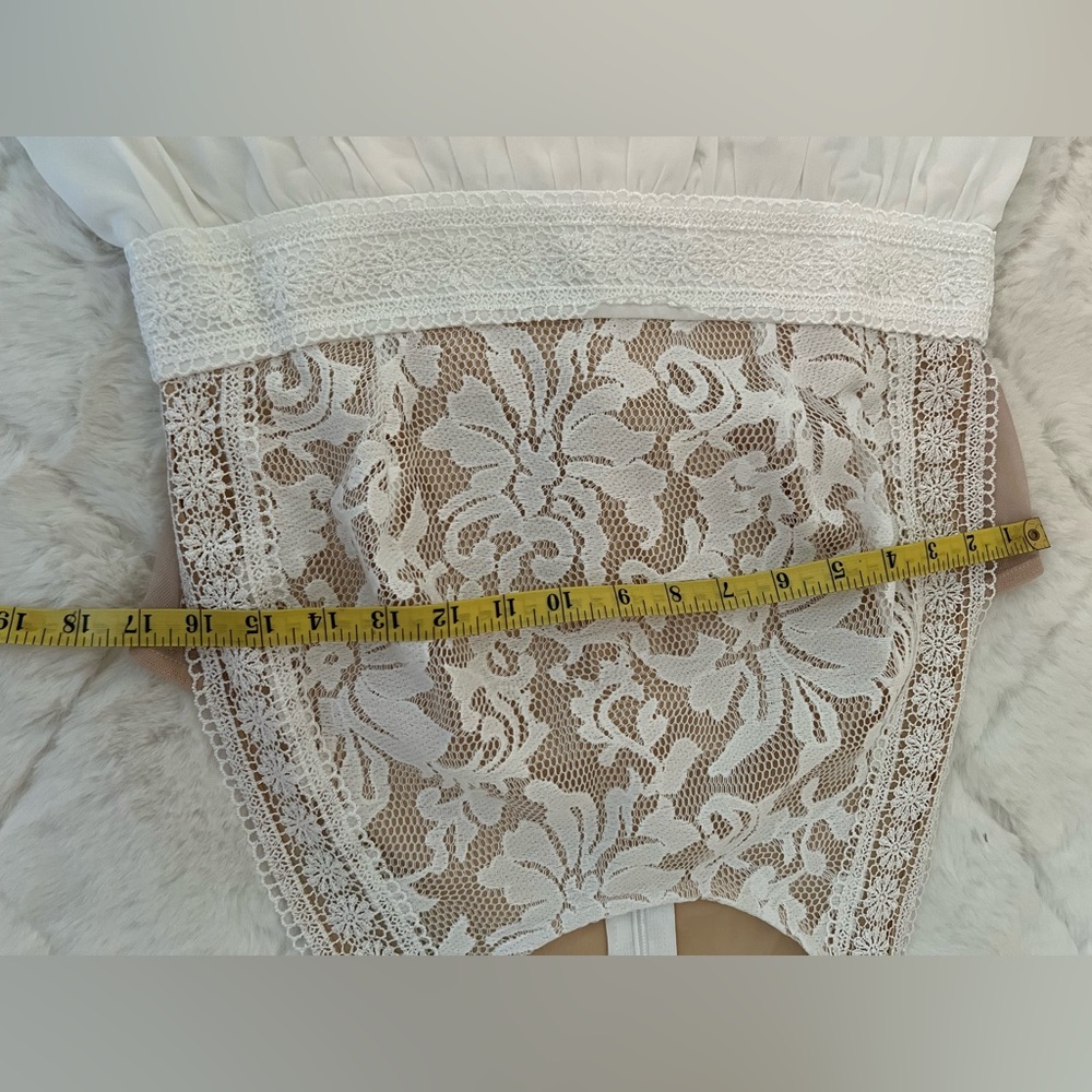 Lulus Forever and Always White Lace Maxi Dress Bridal Wedding Large NWT - Picture 12 of 14